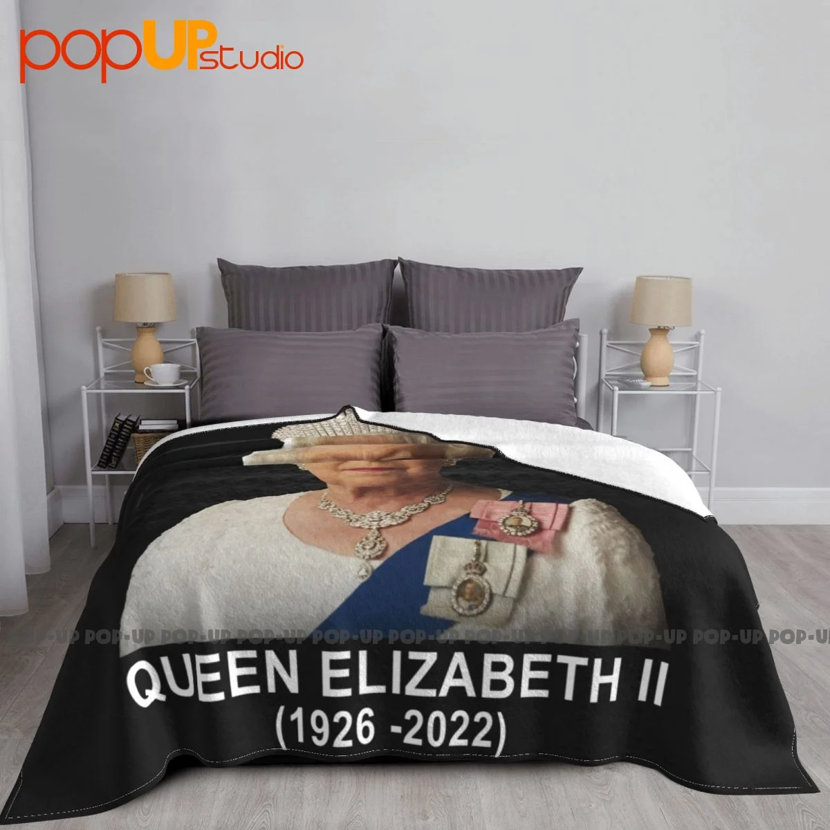 Queen Of England Elizabeth Ii 1926 2022 Blanket Casual For Bed Coral Fleece Skin Friendly Machine Washable