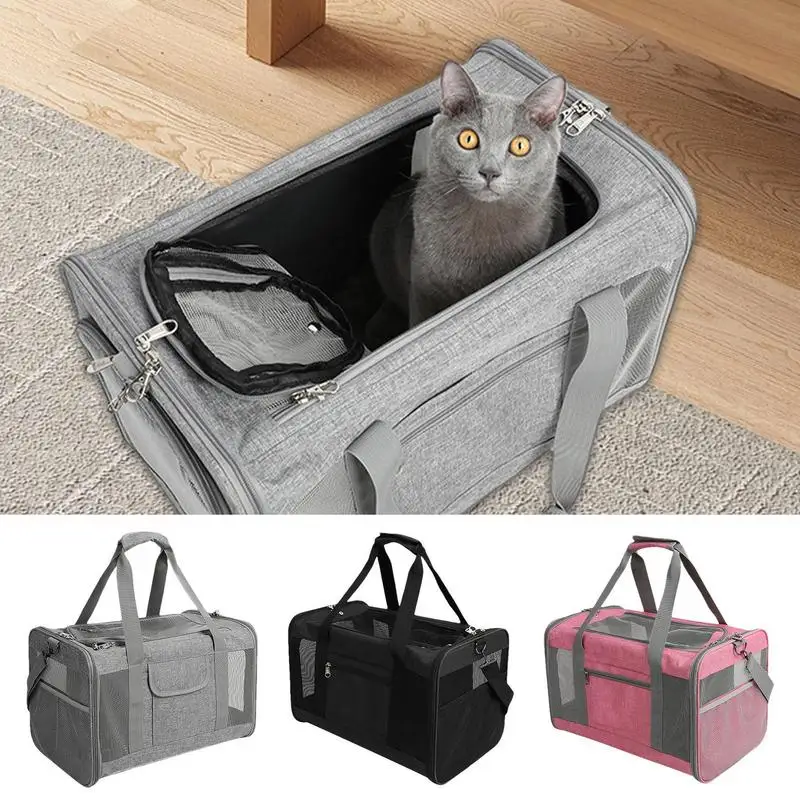 

Dog Travel Carrier Foldable Cat Carry Bag Pet Supply Breathable Kitten Carry Backpack For Outdoor Hiking Park Shopping Beach