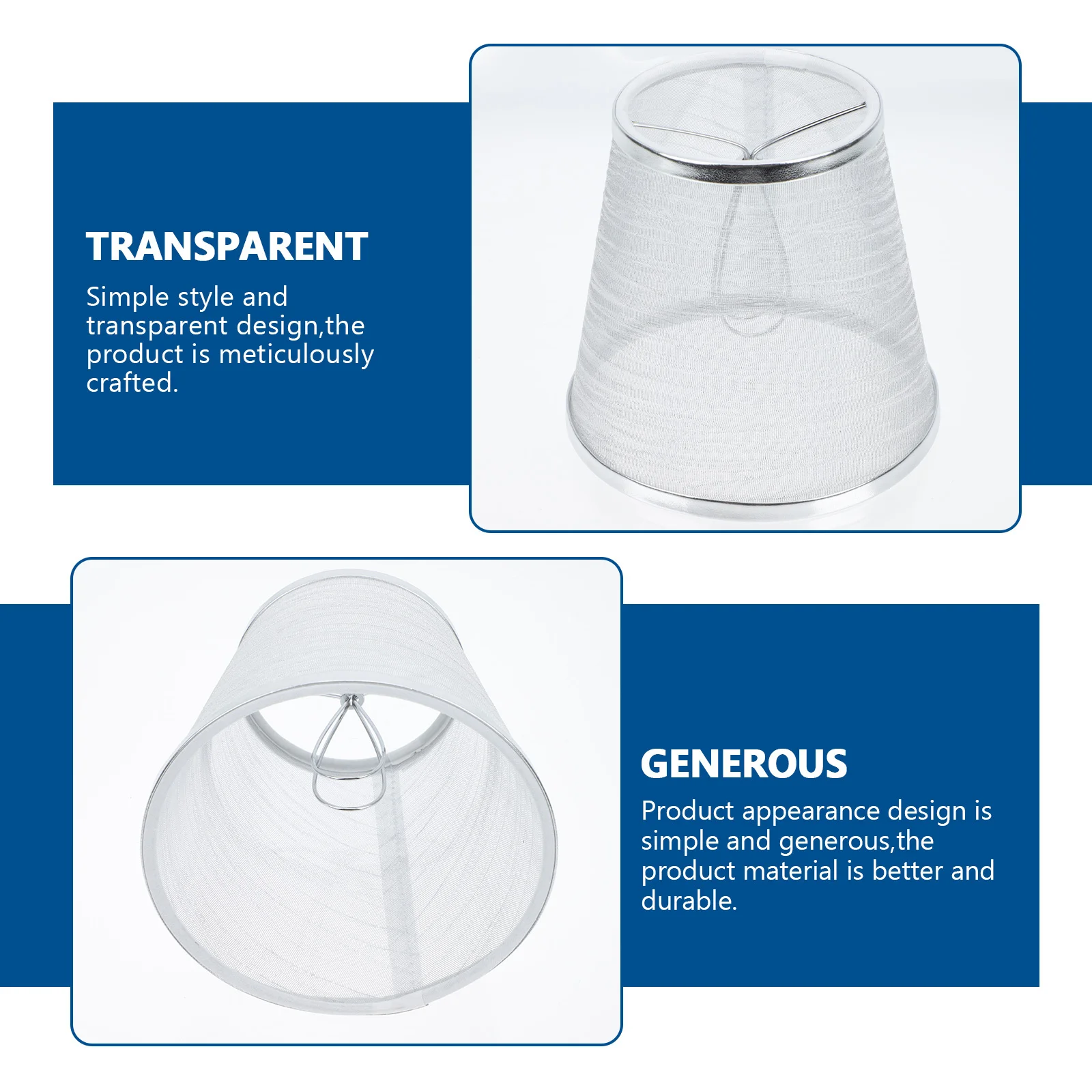 

Round Cloth Lamp Shade Transparent Wall Light Cover Simple Chic Decorative Bedroom Lamp Accessory Mild Warm Lighting