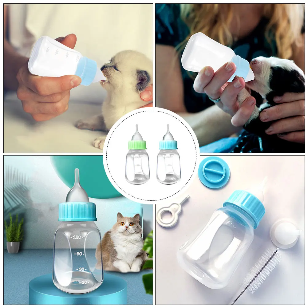 

1Set Pet Pacifier Feeder Set Plastic Puppy Kitten Nursing Bottle with Clear Scale Precise Milk Feeding Baby Pet Supplies