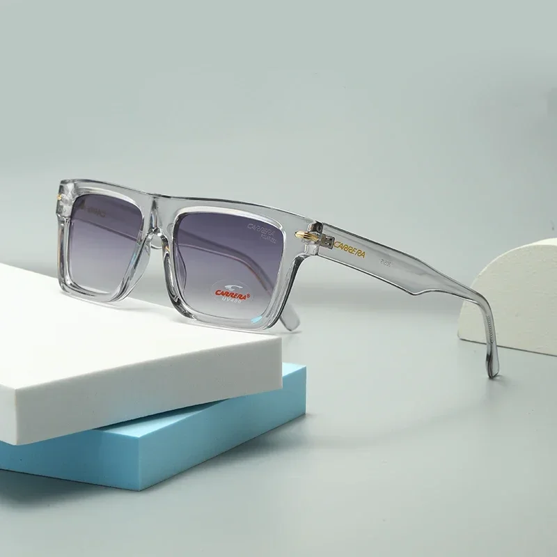 كاريرا 2025 أحدث النظارات الشمسية الكلاسيكية المربعة الرجال العلامة التجارية الساخن بيع نظارات شمسية خمر Oculos UV400 Oculos De So + صندوق
