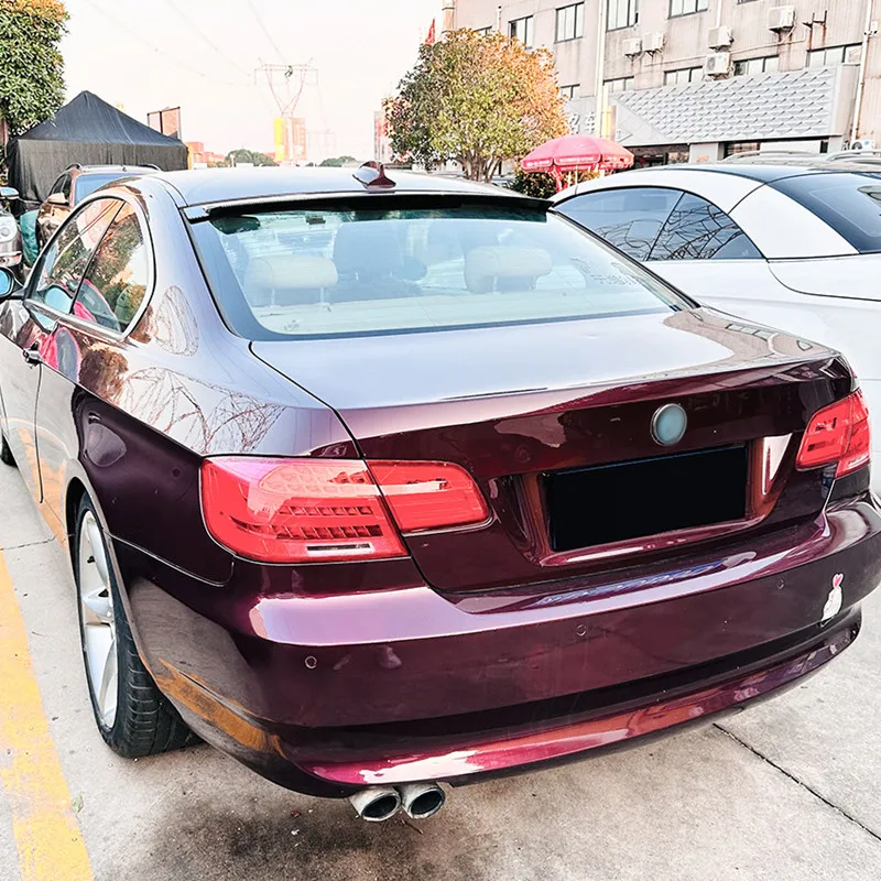 For 2006-2013 BMW 3 Series E92 Coupe 2Door 320i 325i Car Rear Window Roof Spoiler Wings Black Carbon Exterior Tuning Accessorie