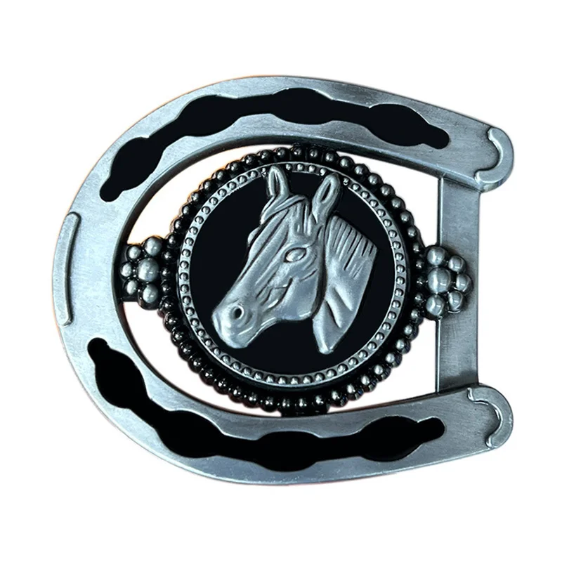 Horseshoe belt buckle Western style