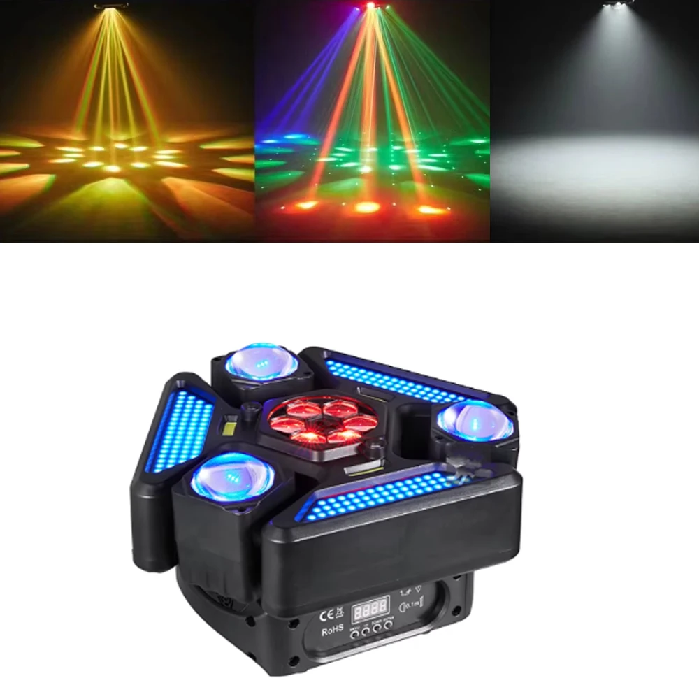 

DJ Lighting 150W Inifite Rotation Beam Strobe Bee Eyes Wash Светодиодный сценический светильник с подвижной головкой для музыкальной вечеринки Клубного шоу