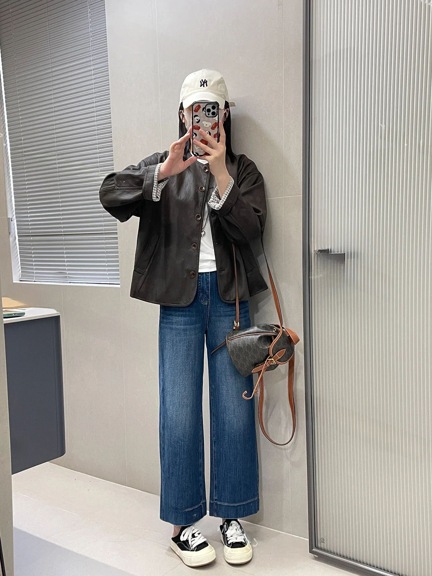 เสื้อแจ็คเก็ตหนัง PU ทรงวินเทจ ทรงกลม แบบนุ่มด้าน สไตล์ไบค์เกอร์ สำหรับคนตัวเล็ก เหมาะสำหรับใส่ทำงาน ทรงหลวม แขนยาว