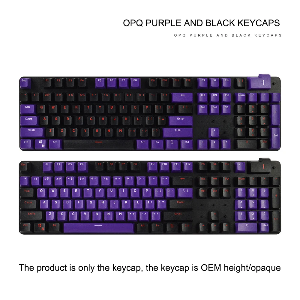 

ABS OPQ Keycaps Mechanical two-color keycap Opaque 106 Keys High Qualty Detachable Keycap Universal Mechanical Gaming 61/87/104