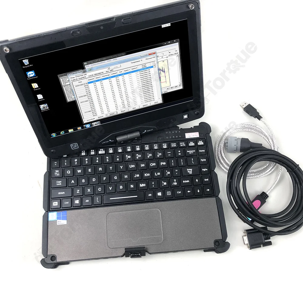 

Getac V100 laptop Forklift Diagnostic Scanner for Thermo King Diagnostic Tool DAS Wintrac File Thermo-King Diag Software