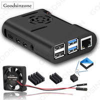 Raspberry Pi 4 Case with Active Cooling Fan Kit - Includes Quiet Fan & Heatsinks Set for Pi 4B (4GB/8GB)