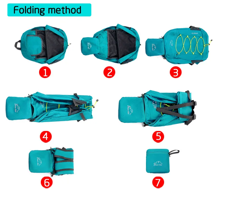 Mochila plegable portátil para hombre y mujer, bolso ultraligero para escalada al aire libre, ciclismo, senderismo, mochila de viaje