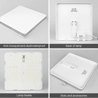 18W-48W LED Ceiling Light 15-30CM Square Ceiling Panel Light Home Bedroom Kitchen Living Room Lightings Decoration AC 110-220V 5