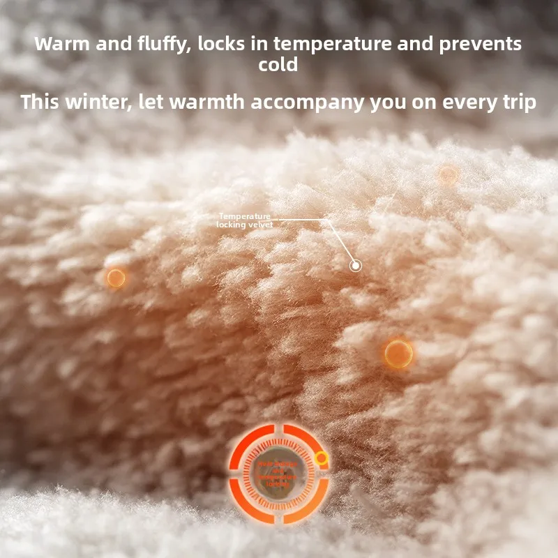 Winter Motorcycle Handlebar Gloves,Waterproof Windproof Thick Fleece Warm Hand Muffs Scooter E‑Bike