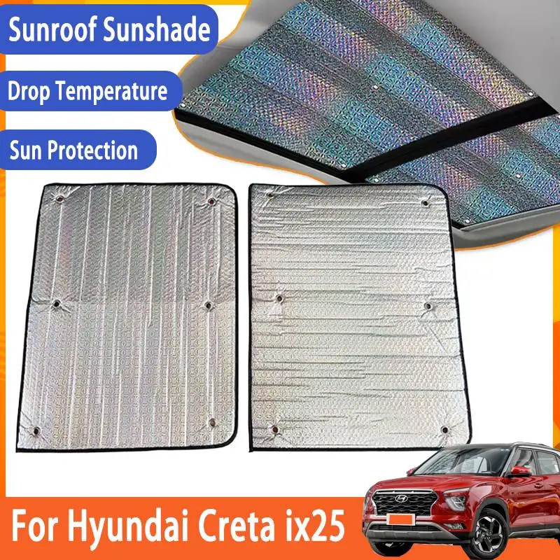 

For Hyundai Creta ix25 Solaris HC SU2 2021-2024 Auto Part Sunroof Sun Visor Car Anti-UV Electrostatic Adsorption Heat Insulation