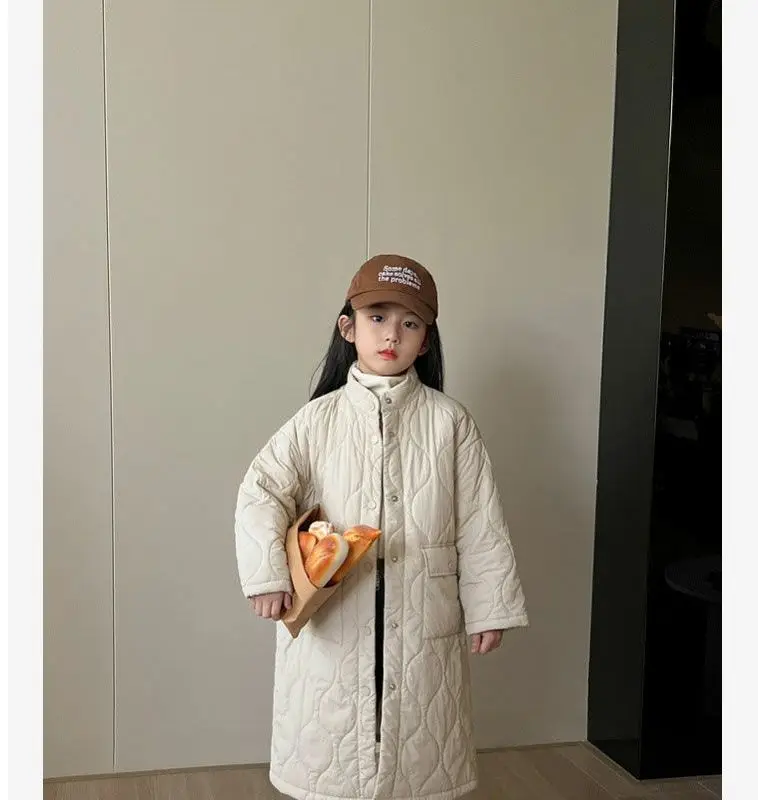 3-14Years Kids Winter Long Parks Toddler Children Stand Collar Warm Outwear Coat Girls Snow Jacket 4 5 6 7 8 9 10 11