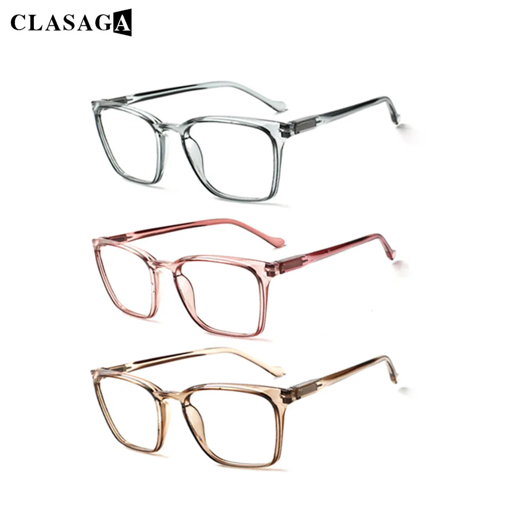 Anti Blue Light Reading Glasses  Men's and Women's Lightweight Plastic Frame Spring Hinge Computer Reader