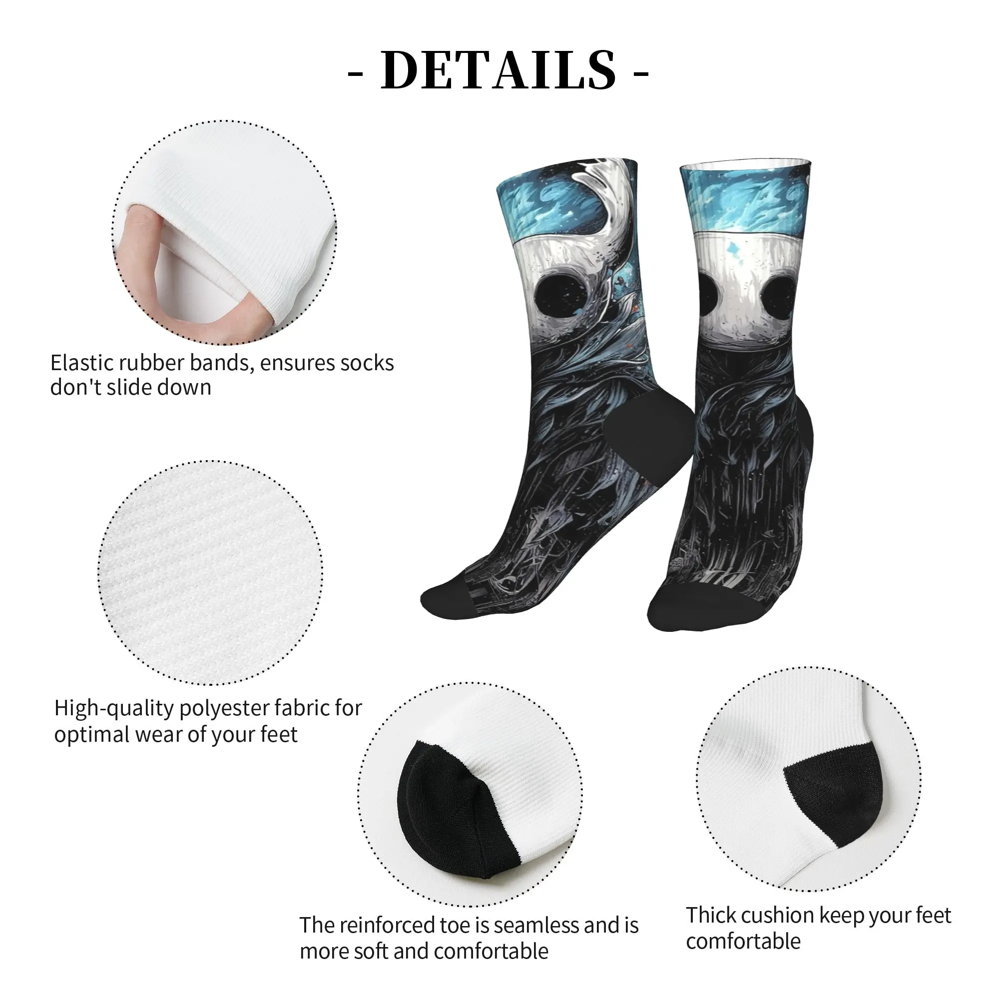 Kaus Kaki Hollow Knight Void Masked Wanderer Pola Harajuku Kaus Kaki Musim Dingin Anti Selip Kaus Kaki Pria Mendaki Kaus Kaki Sedang Lembut