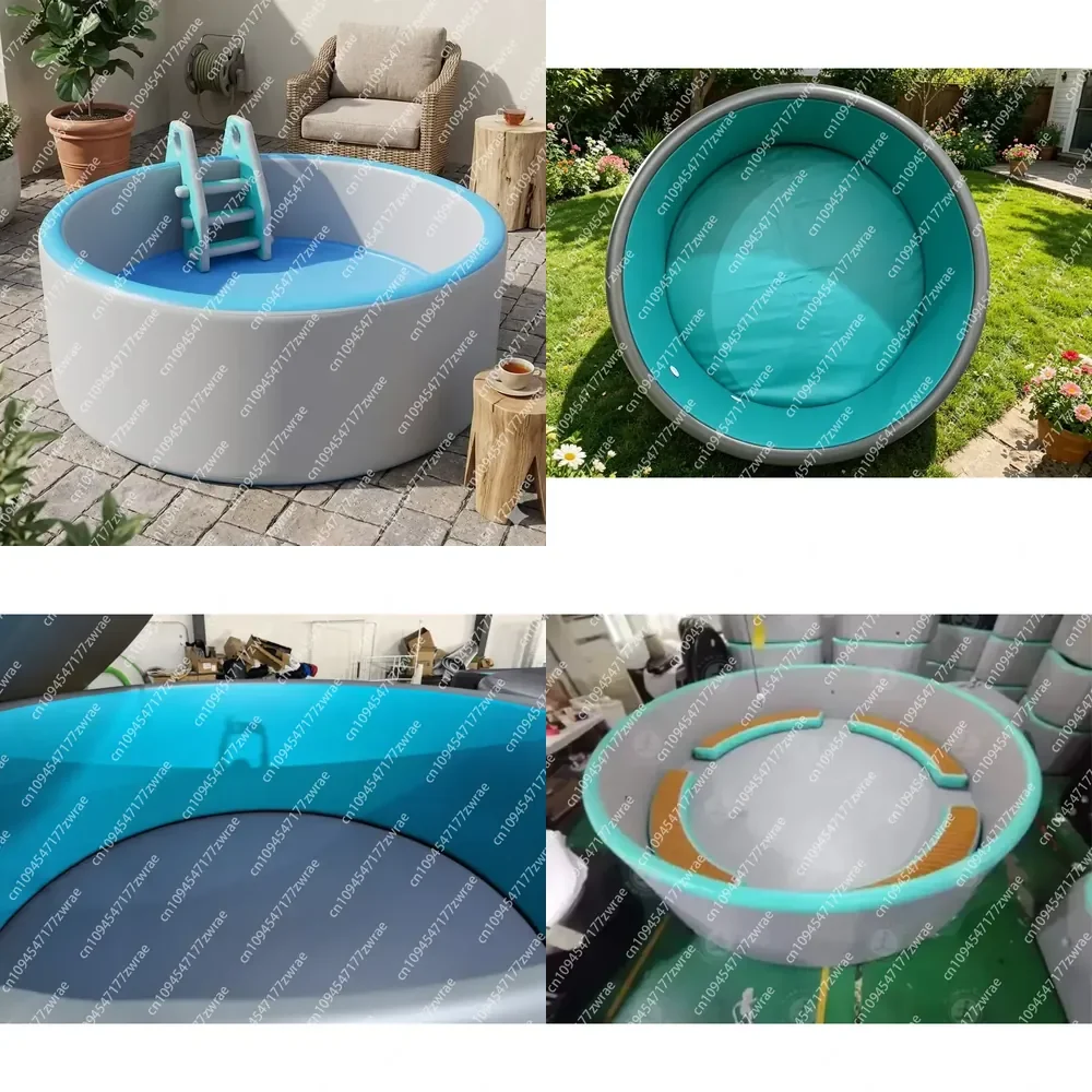 High Quality Durable Rectangular PVC Inflatable Swimming Pool for Children Giant Drop Stitch Design Portable Waterproof