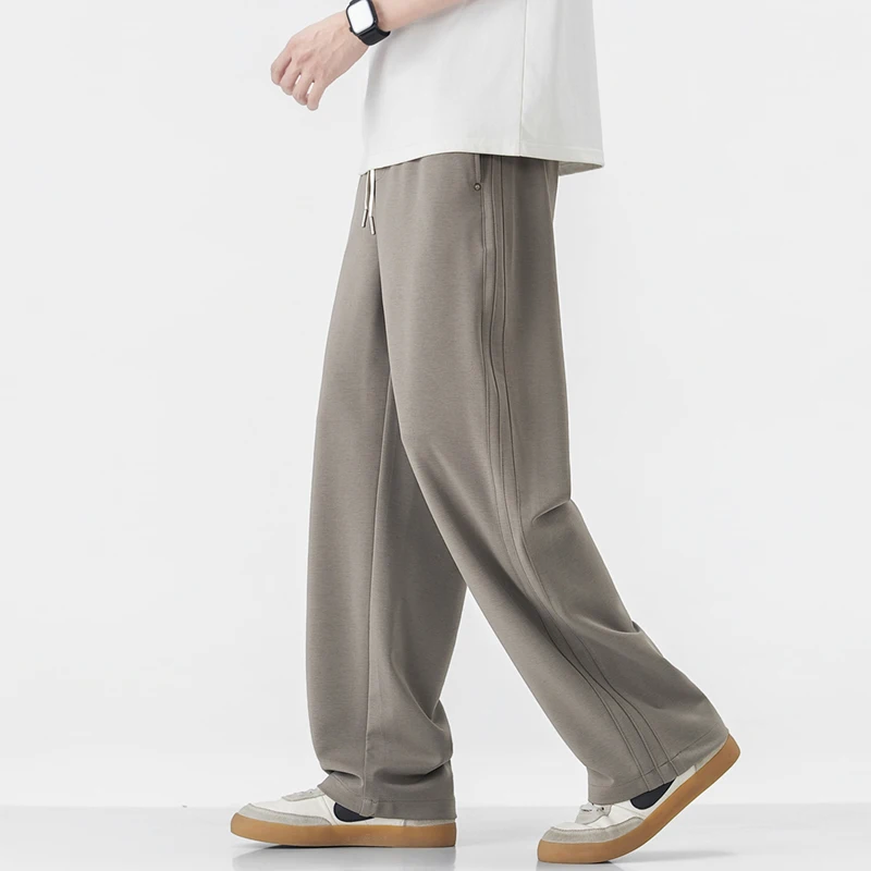 

Новые мужские трикотажные брюки на шнурке из хлопка с большими карманами, мягкие и удобные, коллекция Весна-Лето 2026