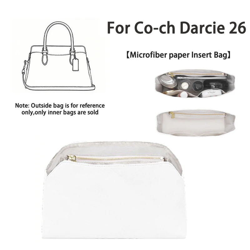 

Внутренние сумки EverToner для сумки Co-ch Darcie26, органайзер с бумажной вставкой Dupont, дорожная портативная сумка для хранения косметики, аксессуары