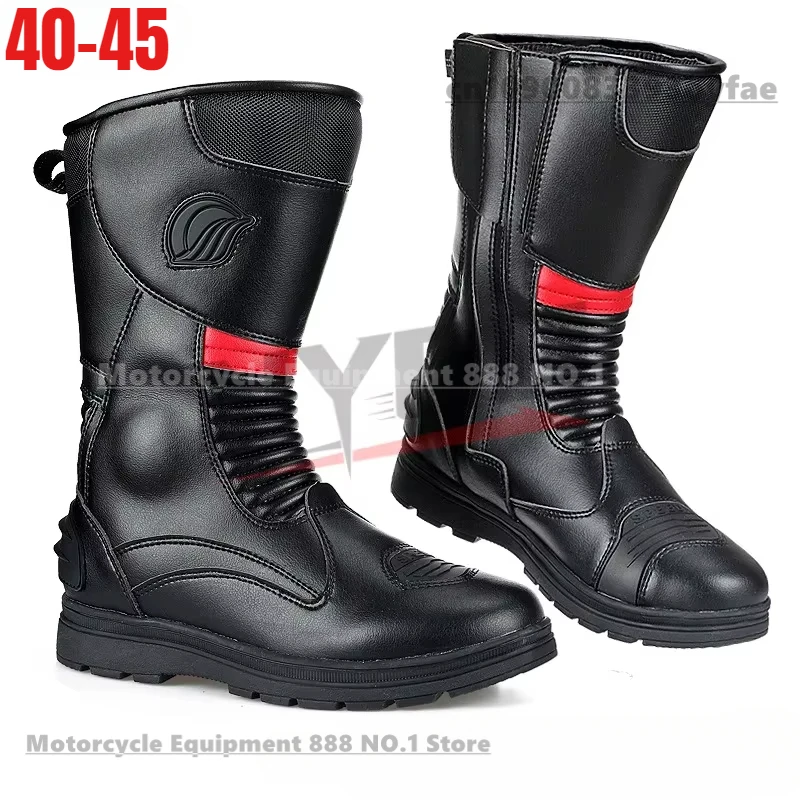 

Motorcycle Racing Off-Road Boots for Men Four Seasons Abrasion-Resistant Anti-Slip Waterproof Road Motorcycle Boots Men