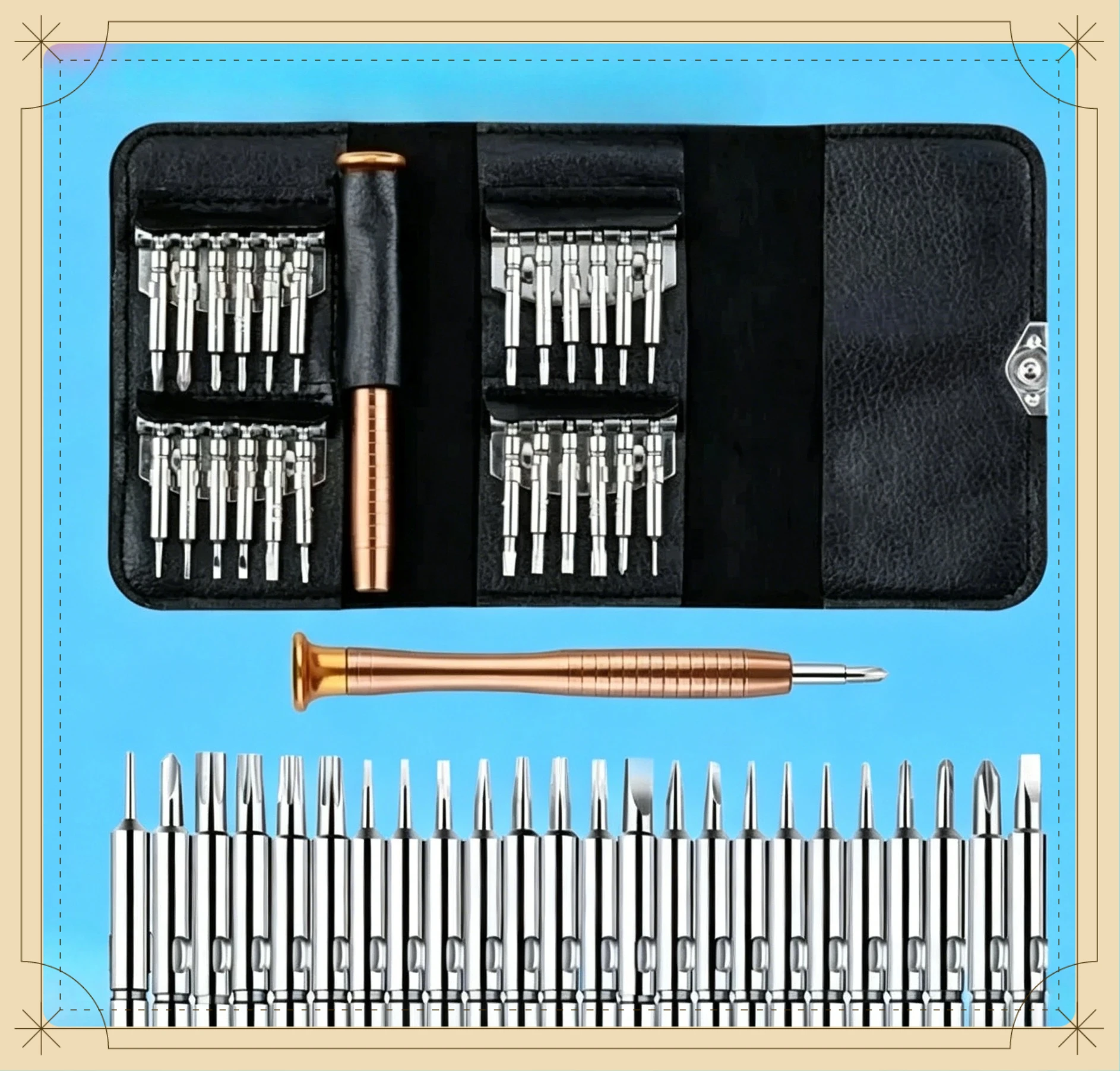 

25-in-1 Mini Precision Screwdriver Set Torx Disassembly Repair Kit Electronic Maintenance Tools