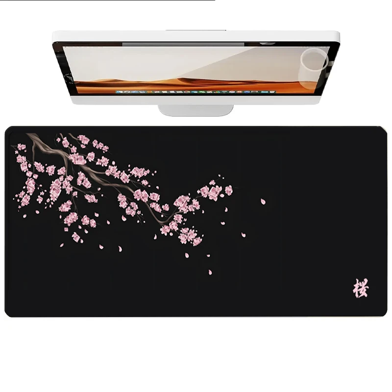 

Коврик для мыши из искусственной кожи с цветком сливы, офисный настольный коврик, коврик для мыши, компьютерный коврик скоростного типа, игровой коврик для ноутбука, клавиатура с героями мультфильмов