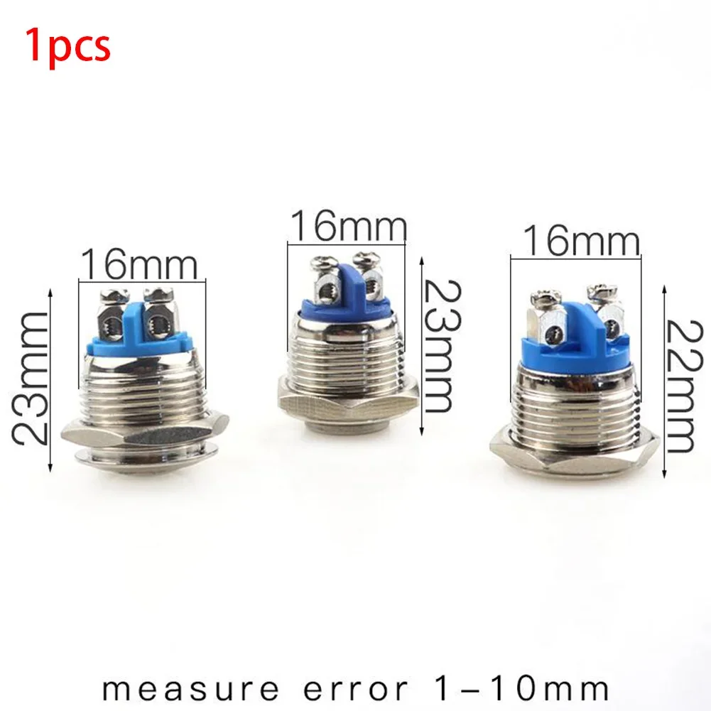 Waterproof 16mm Screw Foot Metal Push Button Switch with Selfreset Power Switch for High Ratings and Performance