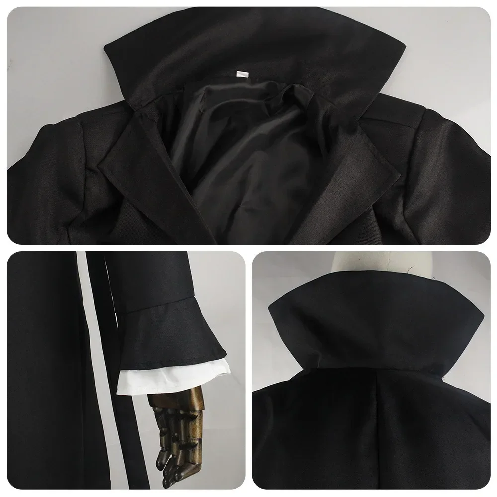 Ryunosuke Akutagawa Cosplay Costume Black Trench Coat With Shirt Pants Ryunosuke Akutagawa Outfits For Comic Con Costume de Cosp