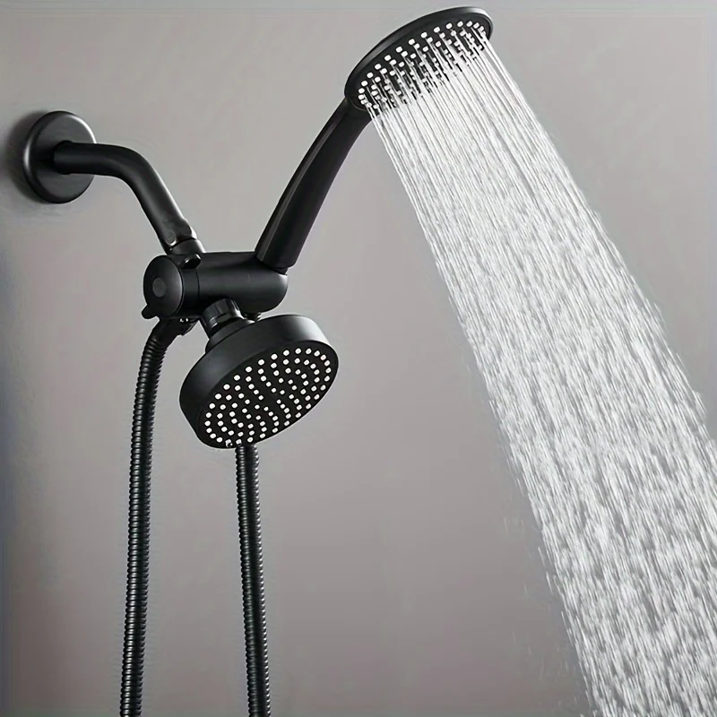 A High-Flow Large Nozzle and Handheld Shower Head, Two-In-One Shower Set, Shower Long Hose, Three-Way Water Distributor Bathroom Set Complete Set, Shower Head, Bathroom Accessories