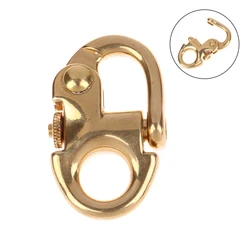 1 pc Solid Brass Buckle Clasp Buckle Keychain Ring Hook Screw Pin Joint Connecter Bag Strap Leather Craft Accessories Parts