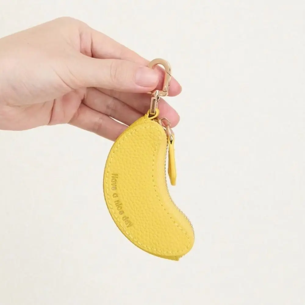 New Fruit Banana Shape Coin Purse Mini Key Bag Wallet Keychain Multifunctional Headphone Bag Bag Pendant Gift