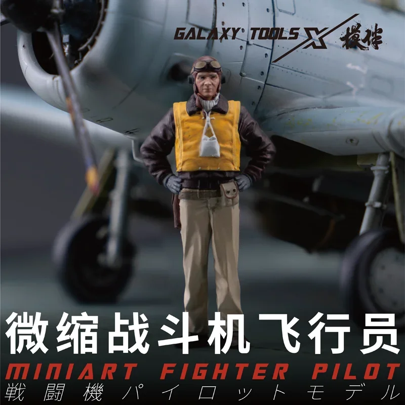 Galaxy F48017-26 Miniart Fighter Pilot 3D Print Figure Model Rakitan Suku Cadang Bangunan 1/48 Untuk Model Militer DIY