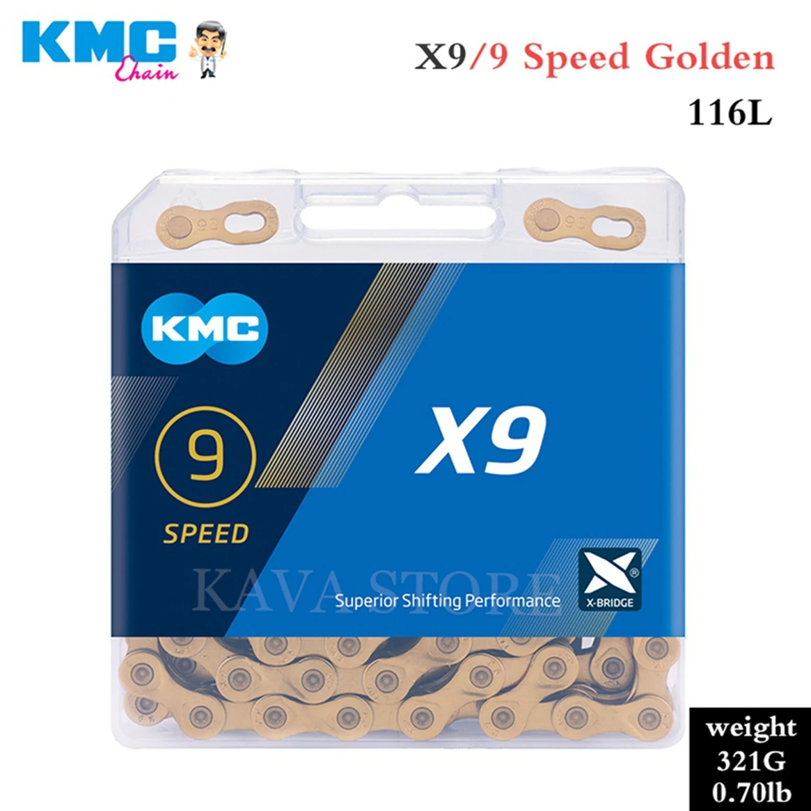 KMC 9S سلسلة الدراجة الجبلية 9 سرعات الدراجة الجبلية الحالية Z9 X9 X9EPT الطريق الدراجة 9 فولت سلاسل 116 وصلات وصلة الطاقة الدراجات الملحقات