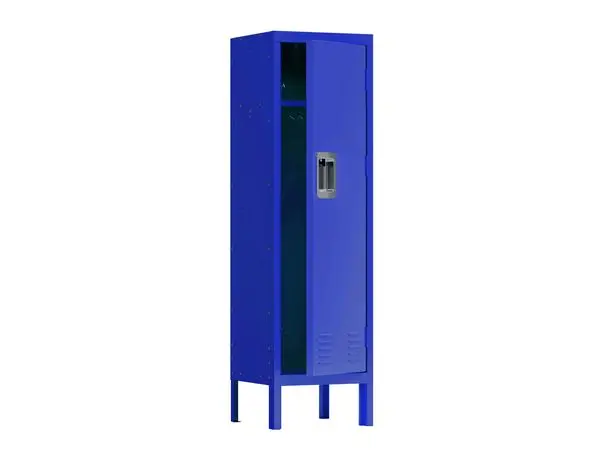 School Storage Cabinet 1 Door Tall Single Metal Locker-Retro Style Storage Cabinet--Industrial Furniture--For Living Room/Bedroo