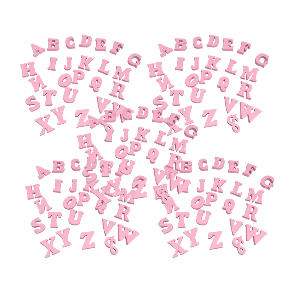 

100pcs Wooden Letters Slices Safe DIY Crafts Kids Decor Alphabet Wood Chip Holiday Montessori