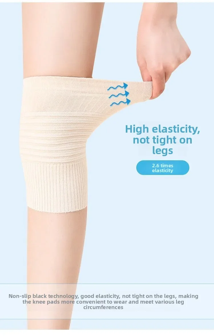 1쌍 가을 & 겨울 캐시미어 무릎 워머 - 고탄력 니트 지지 밴드, 여성용 자전거 타기 전용