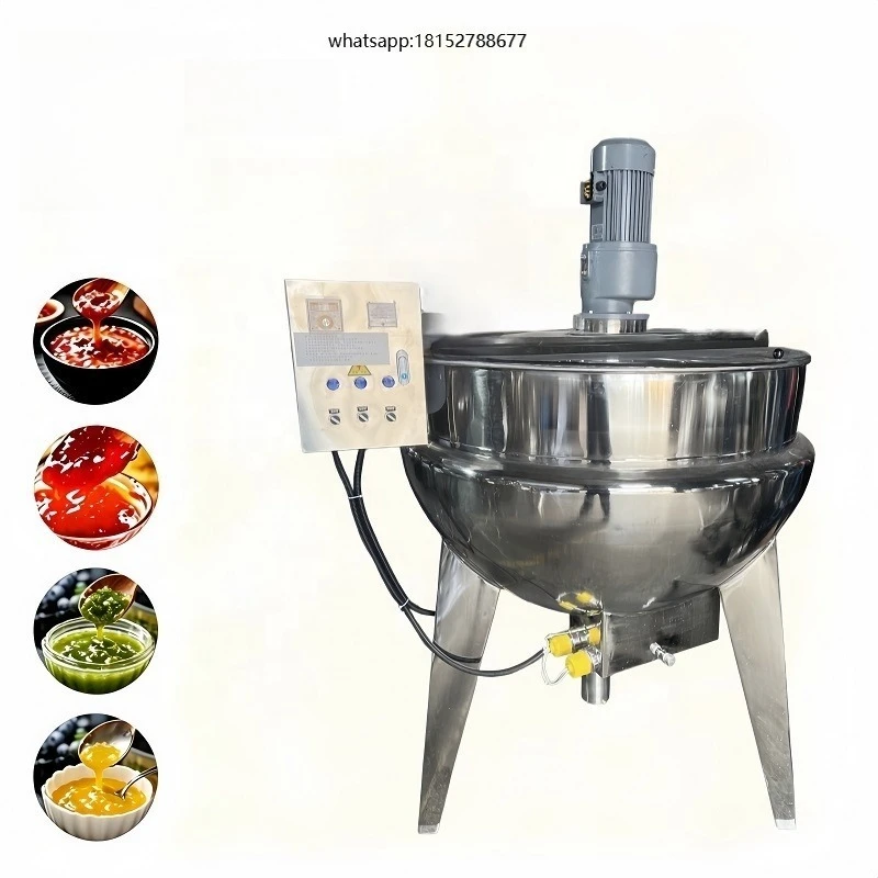 Industrial 500L Large Commercial Pot Jacketed Cooking Kettle Fried Rice Machine for Sale
