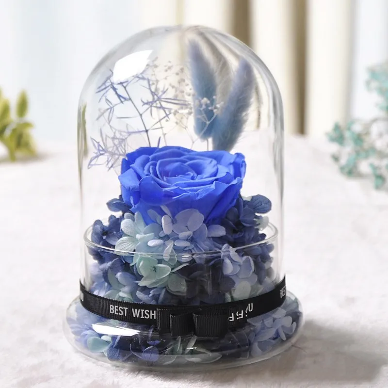 

Free Shipping 2sets/pack Diameter=8cm 10cm Different Height Split Glass Base Dome Vase Decoration Transparent Cover Gift Wedding