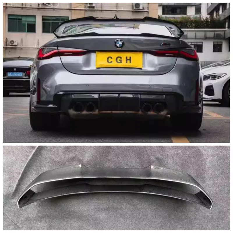 

For BMW M3 M4 G80 G82 2021 2022 2023 2024 High Quality Carbon Fiber Car Rear Bumper Trunk Lip Spoiler Wing