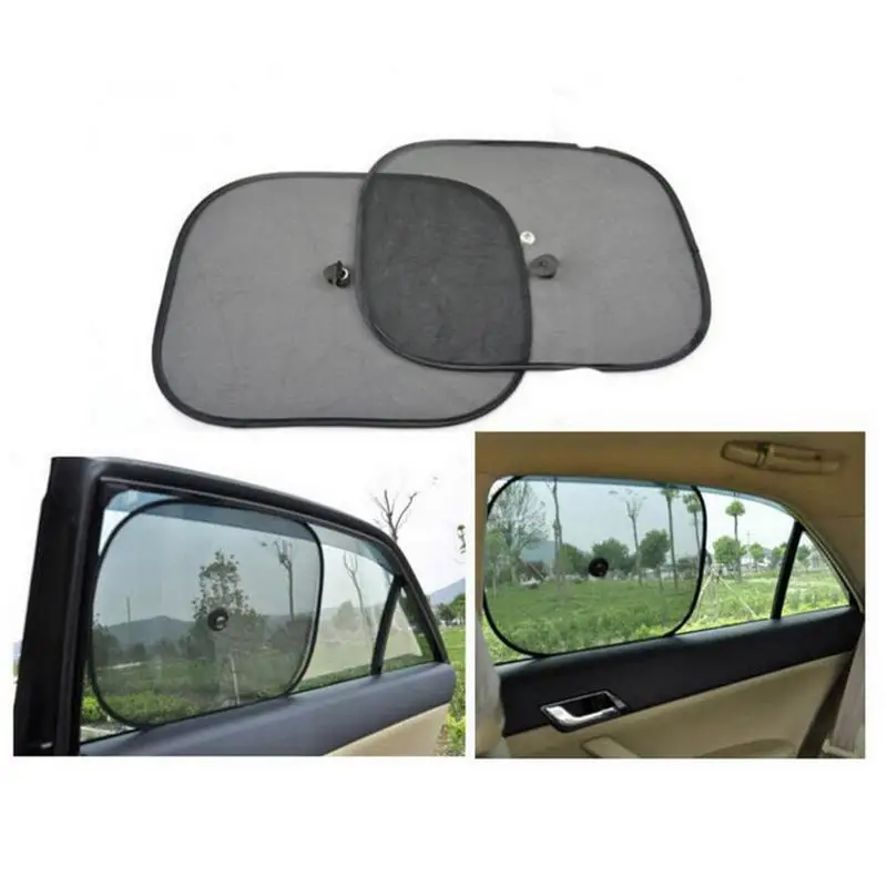 Car Side Window Screens Black Screens Auto Sunshades For Window High-Stretch Vehicle Accessory For Summer Outings Driving Travel