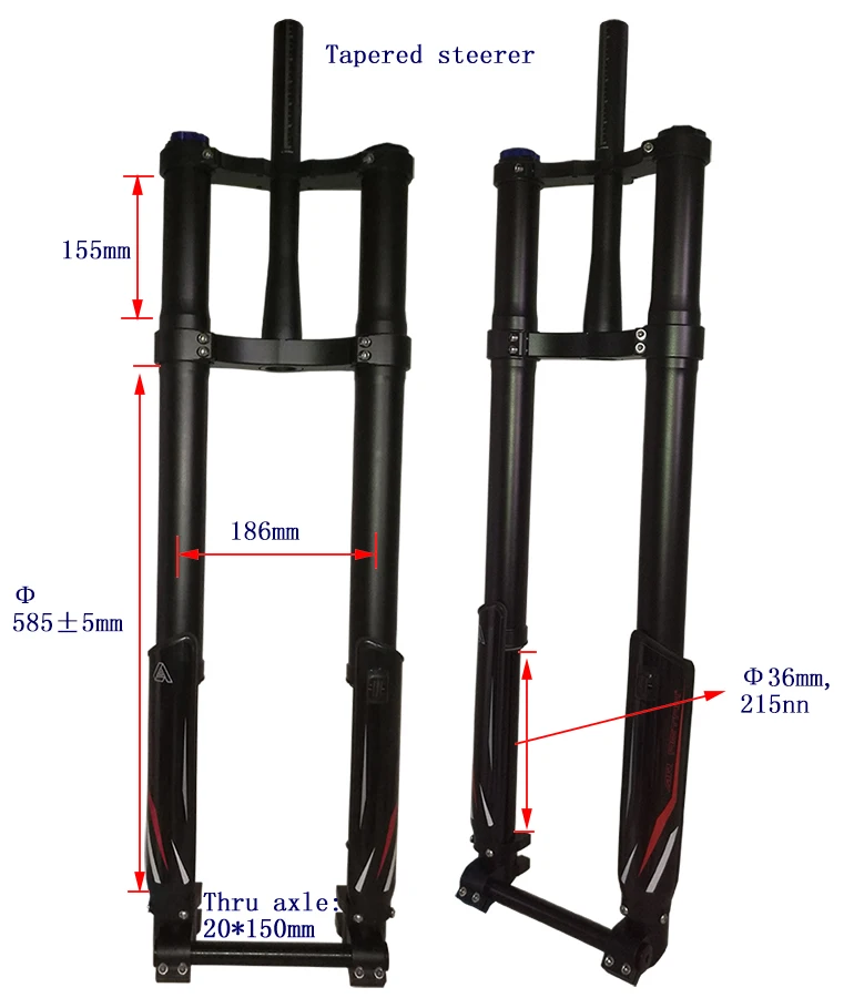 Double Shoulder Fork With 160mm Travel Aluminum And Magnisum Alloy Bicycle Insert DH Suspension Fork