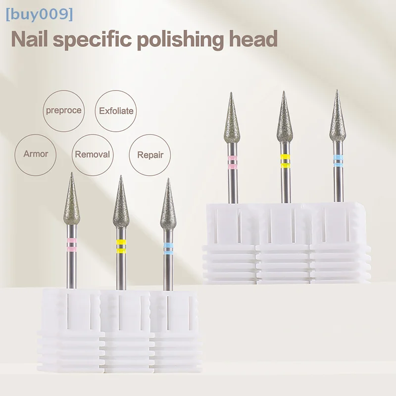 【buy009】Sharp Cone Cuticle Clean Nail Drill Bit Professional Carbide Bit For Gel Polish Removal Durable Manicure Tool