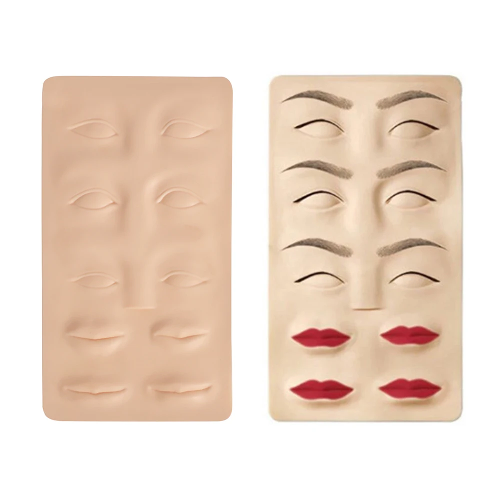 

2/4Pcs 3D Silicone Tattoo Practice Skin for Permanent Makeup Eyebrow Eyeliner Lip PMU Training Tools Microblading Practice Skin