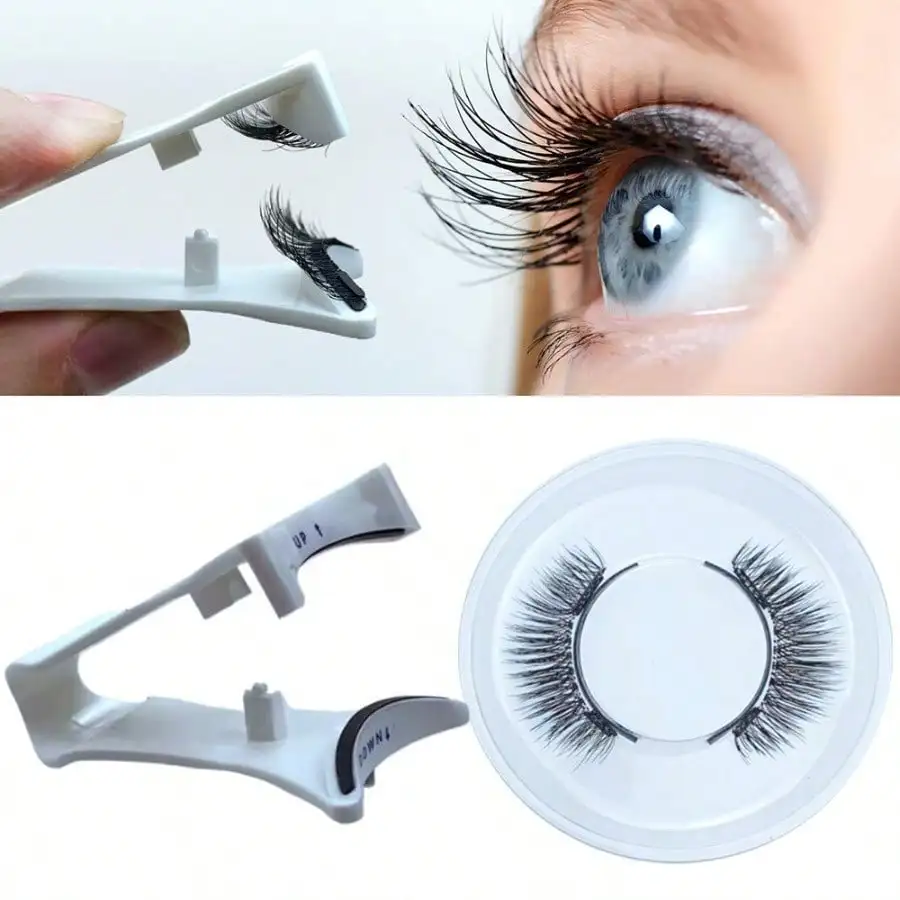 1Pcs Magnetic Eyelash Curler, Easy-To-Use V-Shaped Eyelash Curler, Reusable, Easy To Wear, No Batteries Required, Suitable For Beginners Lash Supplies