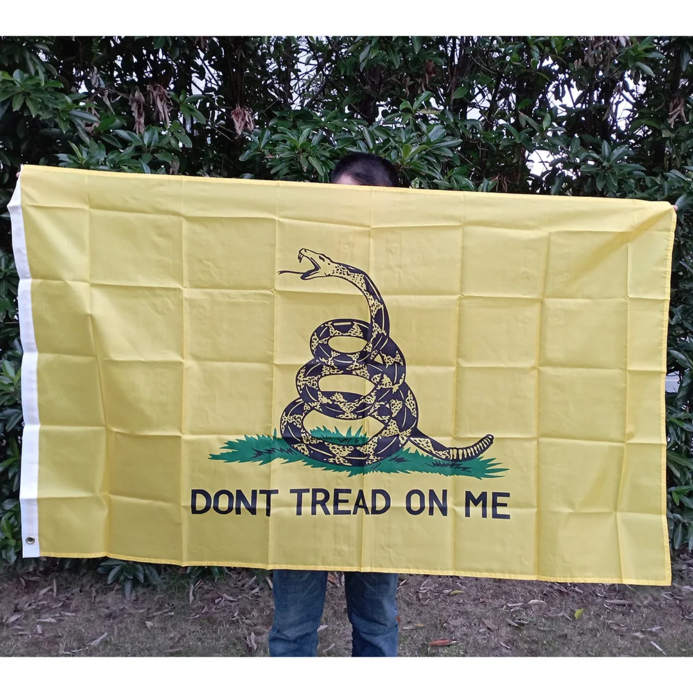 90x150cm "Don't Tread on Me" Gadsden Flag "liberty or death" Tea Party Flags And Rattle Snake hanging polyester Banner - Detail 1