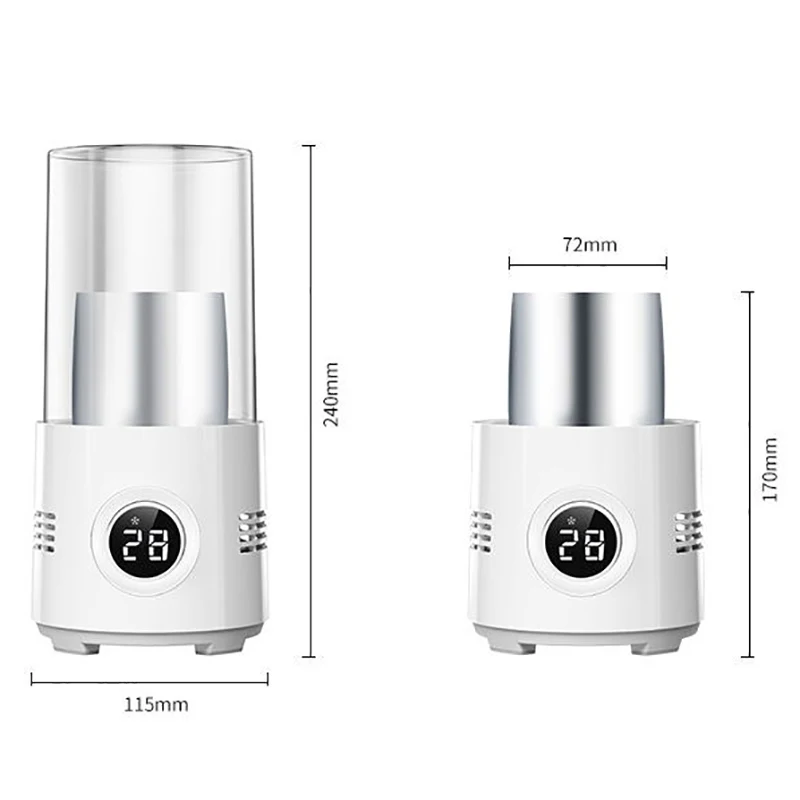 2 in 1 빠른 냉각 컵 히터 컵, 전기 쿨러 팝 캔, 음료, 커피 우유 워머, 음료 거치대 워머 머그 쿨러 컵