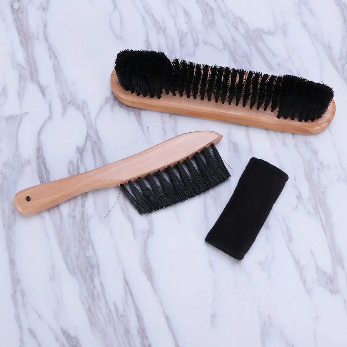 

9 Inch Pool Table Brush Long Handle Wood Rail Cleaner with Soft Bristles for Billiard Cloth Dust Removal Corner Care Snooker