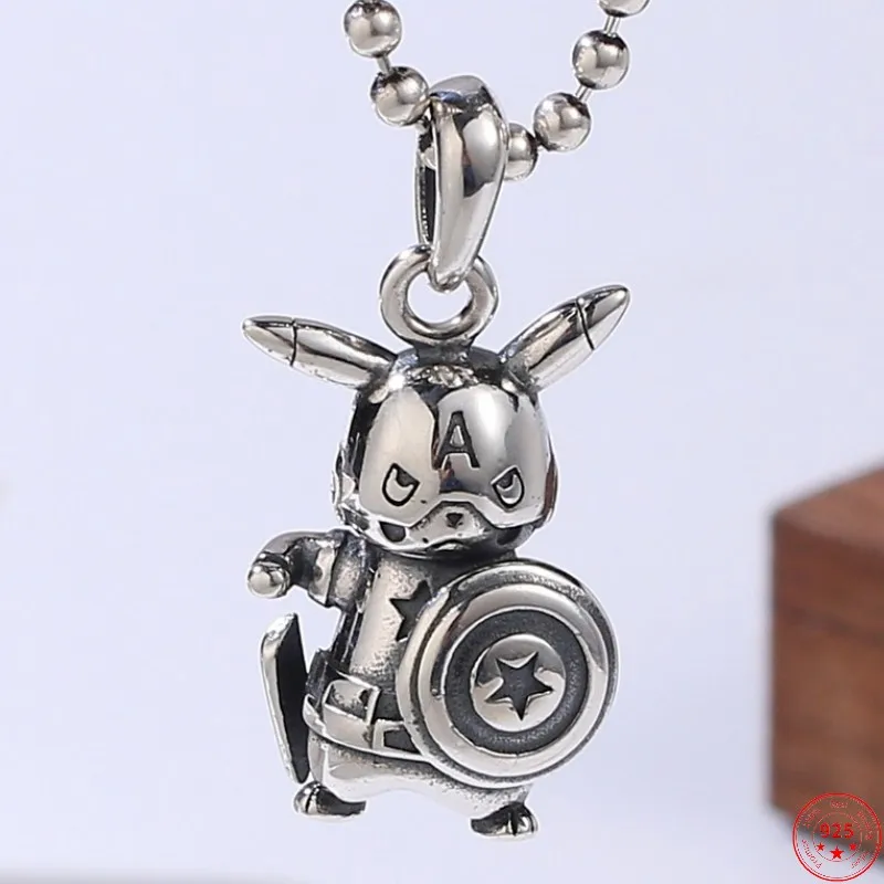 

S925 Sterling Silver Pendants for Men Women 2023 New Fashion Creative Cartoon Minority Design Pet Pure Argentum Amulet Jewelry