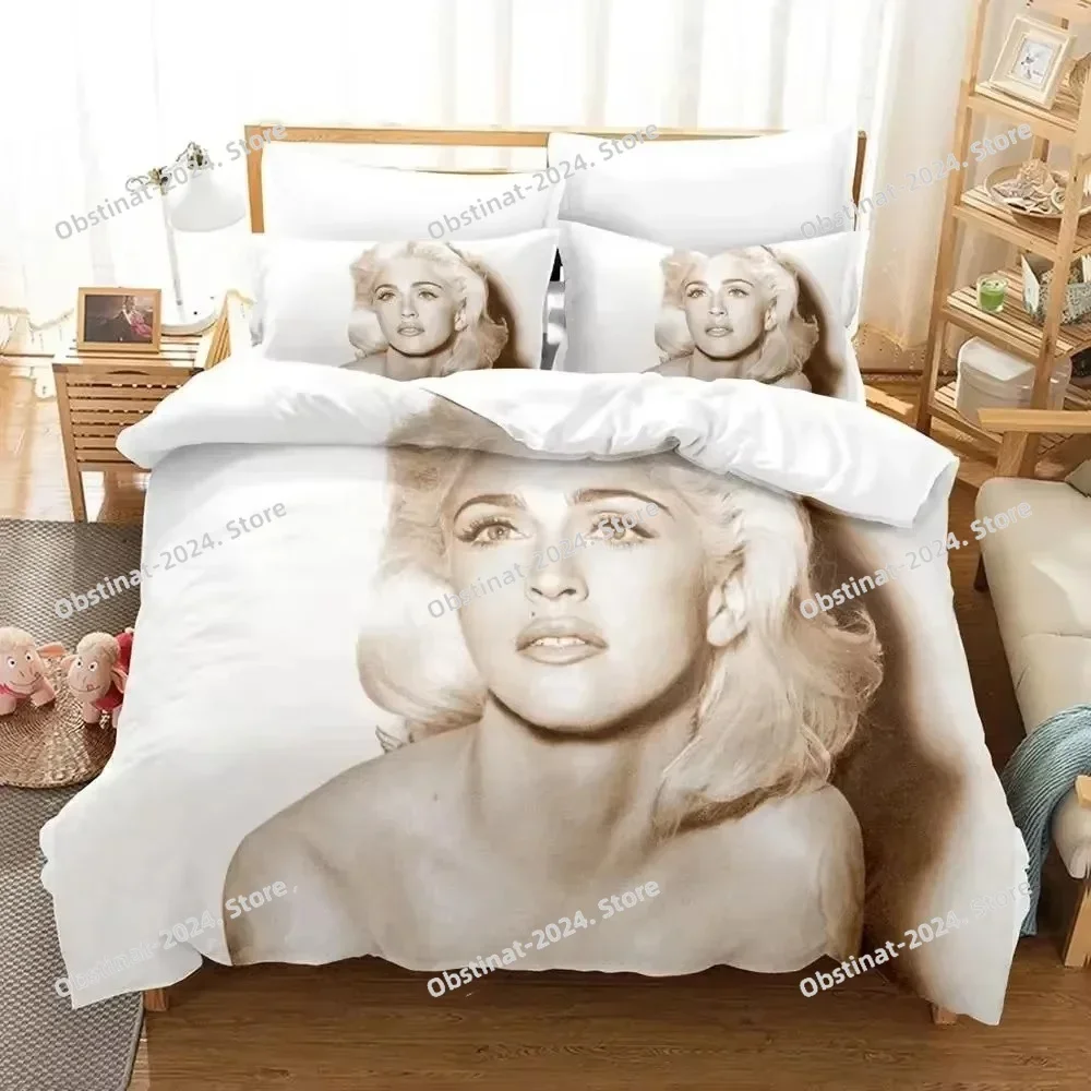 3D Print Sexy Madonna Bedding Set Duvet Cover Bed Set Quilt Cover Pillowcase Comforter king Queen Size Boys Adult Bedding Set