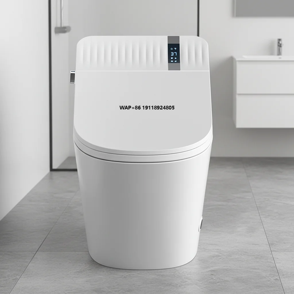 Hotel Grade Elongated One Piece Ceramic ToiletHeated Seat Remote Control DualFlush Gravity Flushing Siphon System Smart Toilet