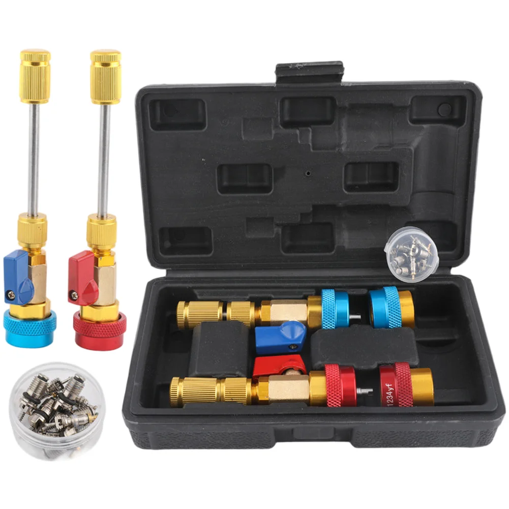 

Valve Core Removal Kit For R134a For R1234YF Cooling Systems Valve Core Disassembly Car Air Conditioning Maintenance Wrench Tool